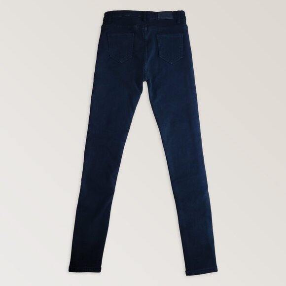 Black FLEECE WARM Jeans, Cozy Winter Jeans, Skinny Denim Pants, Size 29 - Picture 3 of 9